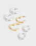 Aros Argollas Set Chunky Edition Set De Argollas Chunky - Combinacion Bicolor