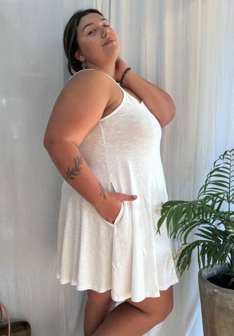 Vestido Corto Pe Blanco