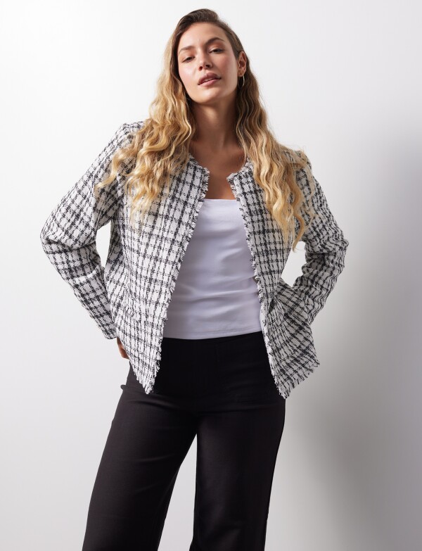 Chaqueta Boucle BLANCO/NEGRO
