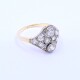 Anillo antiguo oro 18k con brillantes. Anillo antiguo oro 18k con brillantes.