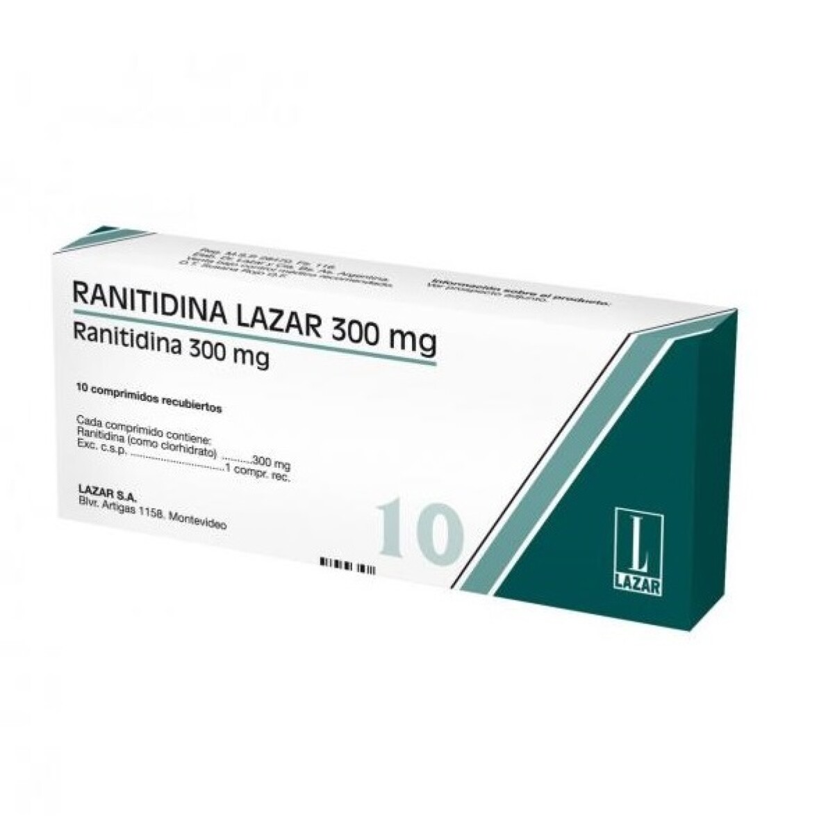 Ranitidina Lazar 300 Mg. 10 Comp. 