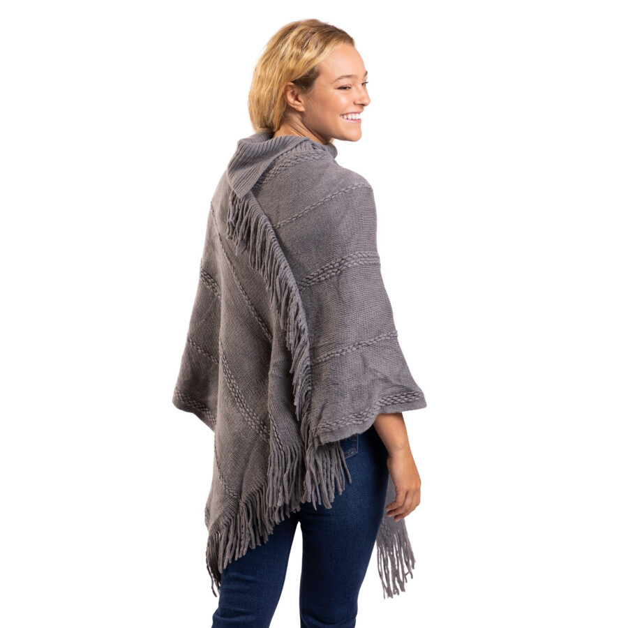 CHERRY PONCHO GREY