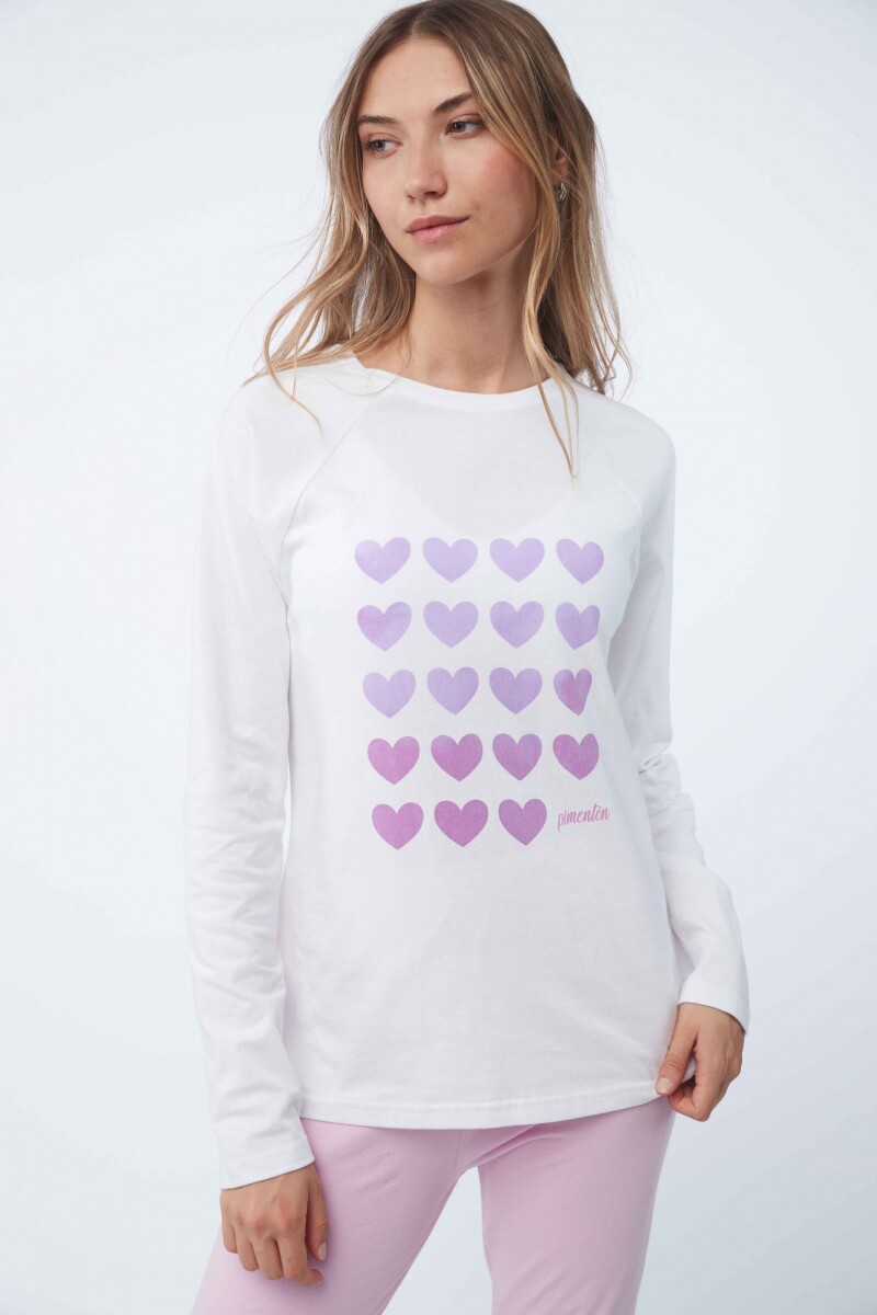 Camiseta Marina - Corazones 