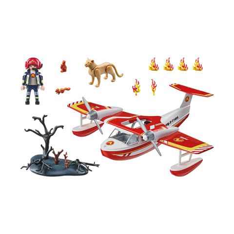 Hidroavión de Bomberos Playmobil 34 Piezas con Figuras U