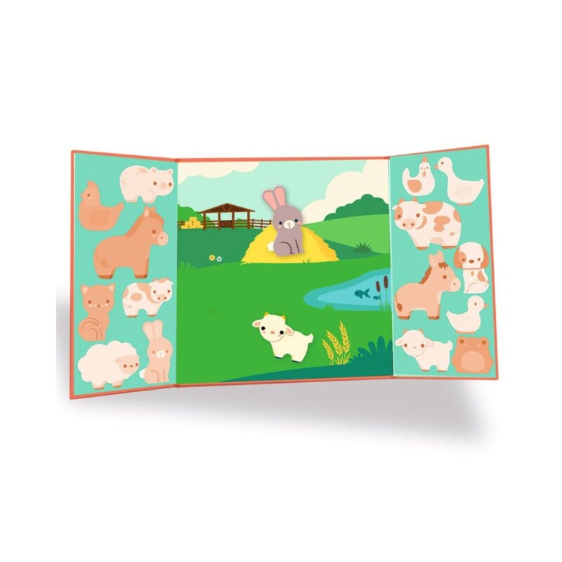 Set de stickers reposicionables Granja