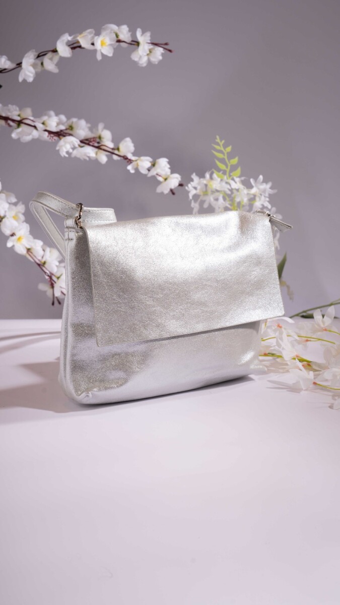 Cartera glitter - Plateado 