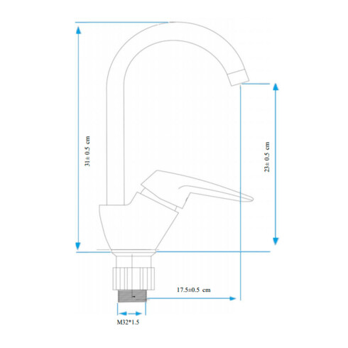 Griferia De Mesada Cocina Monocomando Cromo Arona Aqualia CROMO