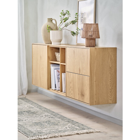 Librería GEDSER 4 compartimientos color roble Roble
