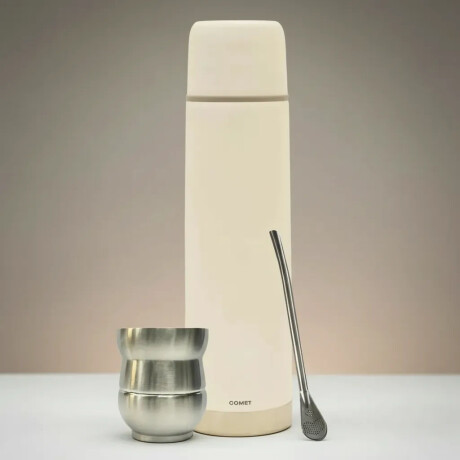 Set Matero Termo Bala 750ml +mate 140ml +bombilla regalo Plateado