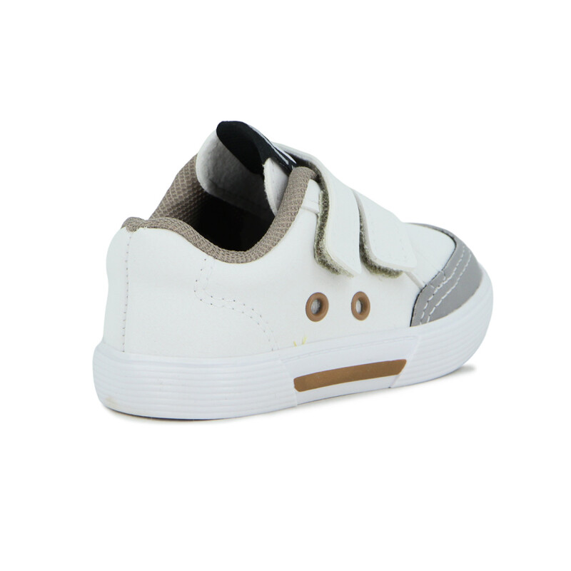 Molekinho Zapato Casual Infantil Napa Floter Rustico Neo Blanco-gris