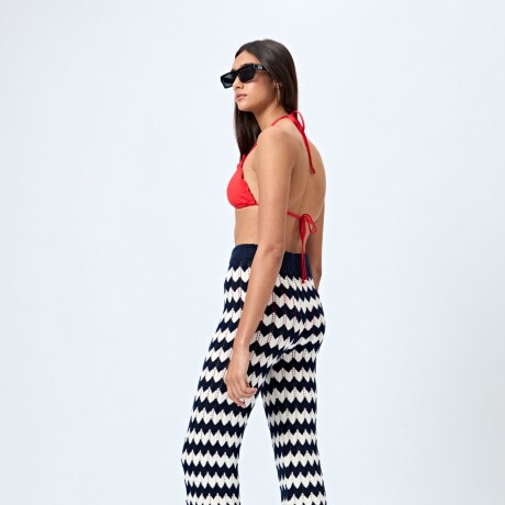 PANTALON AMBRA Blanco/Azul