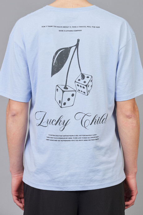T-SHIRT LARKE DIXIE Celeste
