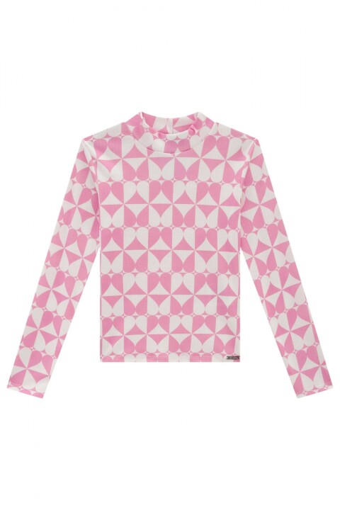 Blusa Estampado Relieve Rosa