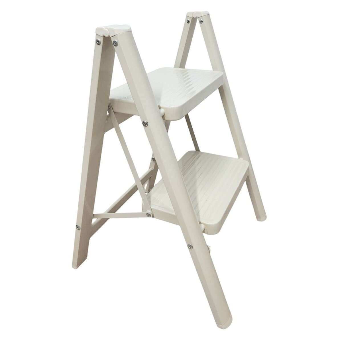 ESCALERA 2 NIVELES METAL 39x45x54CM BEIGE 