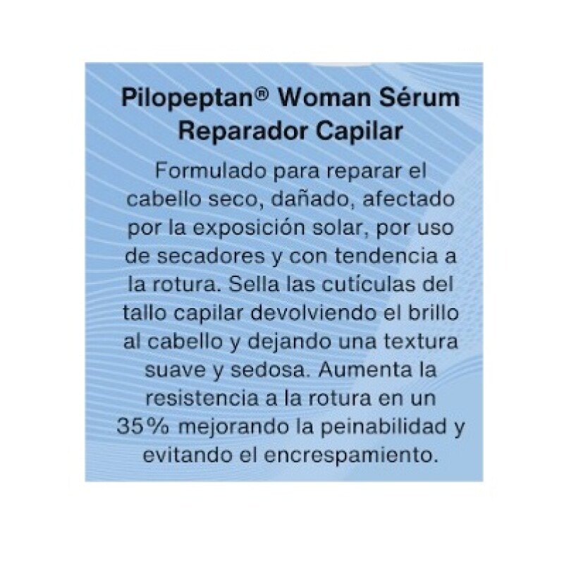 Serum Reparador Capilar Pilopeptan Woman 30ml. Serum Reparador Capilar Pilopeptan Woman 30ml.