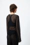 TOP YOKO Negro Florcitas