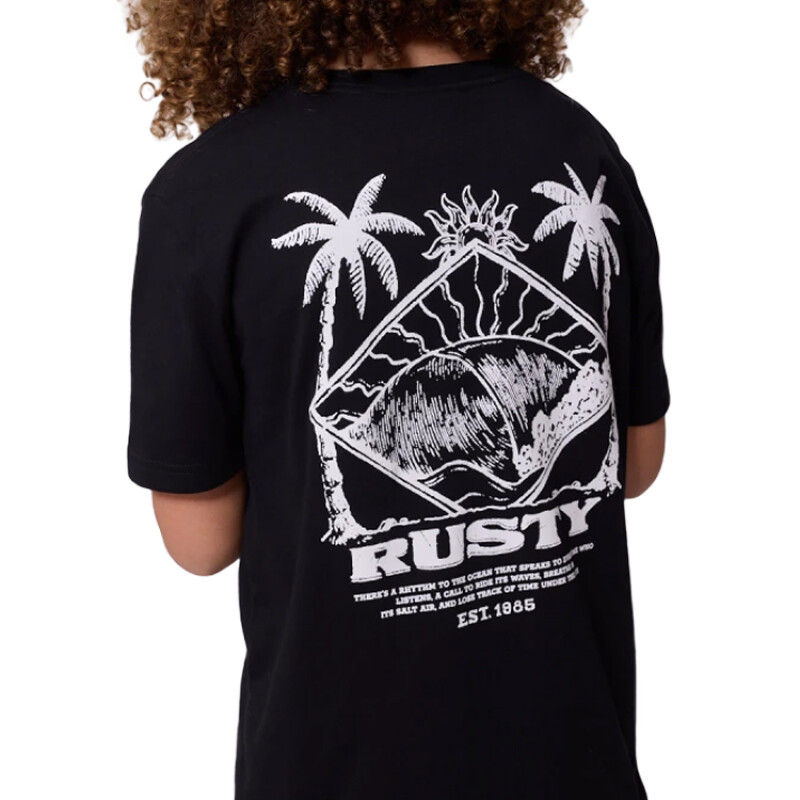 Remera Rusty Lysander Niño - Negro Remera Rusty Lysander Niño - Negro