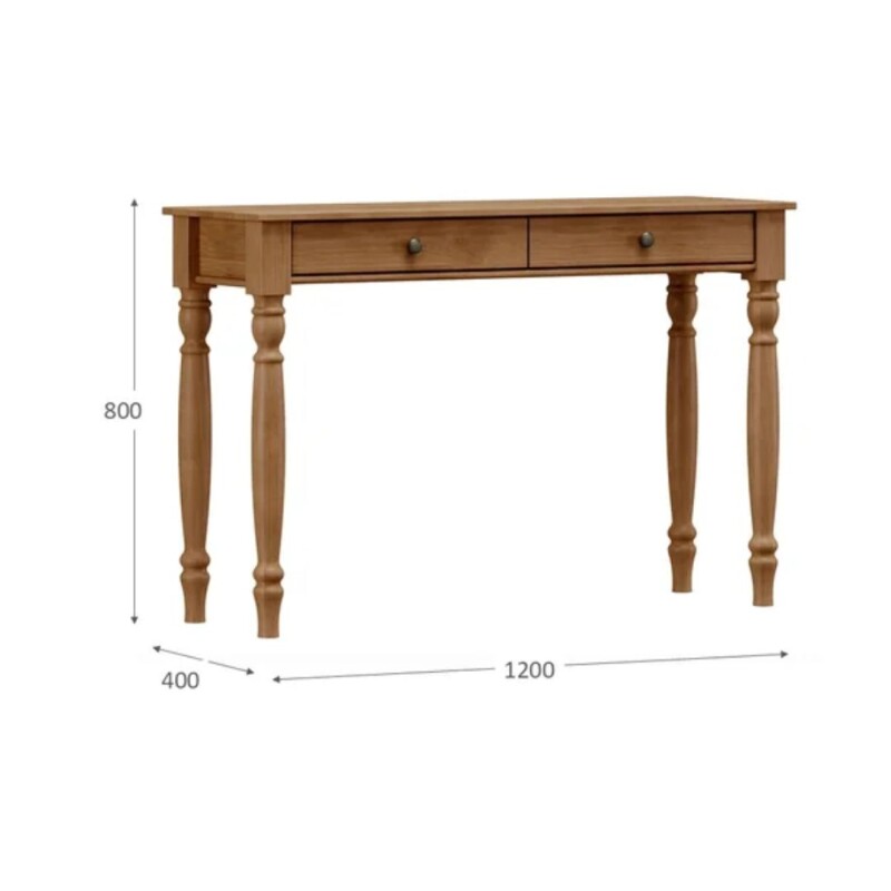 Consola 2 Cajones Finestra Freijo Madera Maciza Consola 2 Cajones Finestra Freijo Madera Maciza