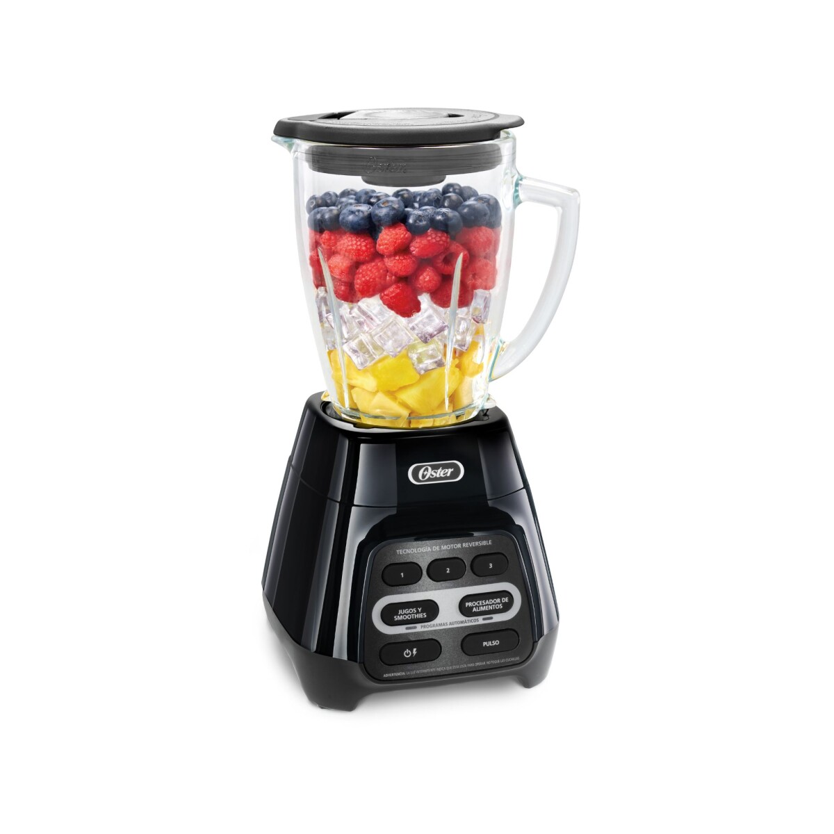 Licuadora Oster® con programas automáticos y tecnología reversible 