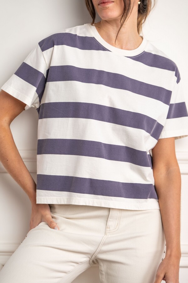 Remera Rayas Violeta
