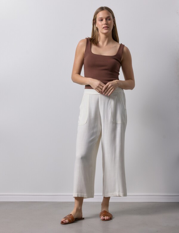 Pantalon Lino Pull On CRUDO
