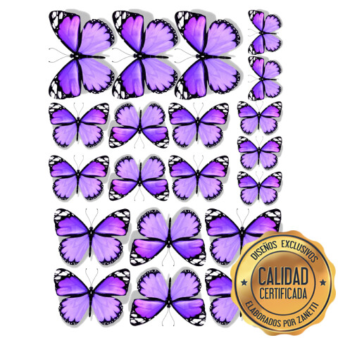 Lámina Mariposas Violeta.