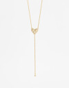 Collares Largos Strass Collar Largo Corazón - Dorado