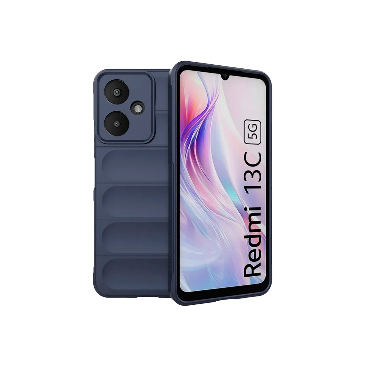 Protector para Xioami Redmi 13C 5G engomado textura azul 