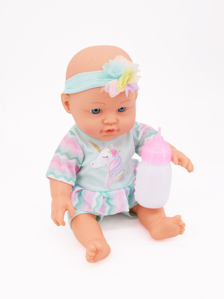 BEBE UNICORNIO CON MEMA ROSADO