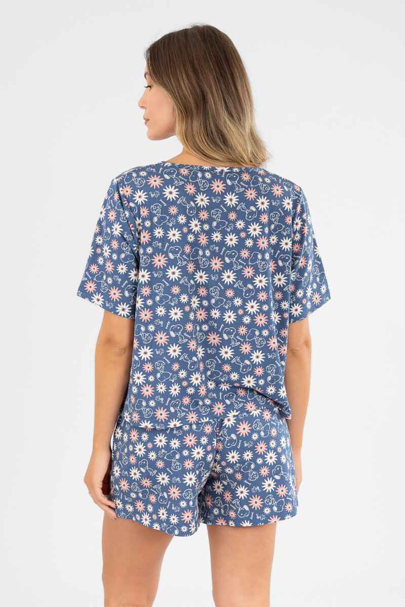 Snoopy peach pj Azul