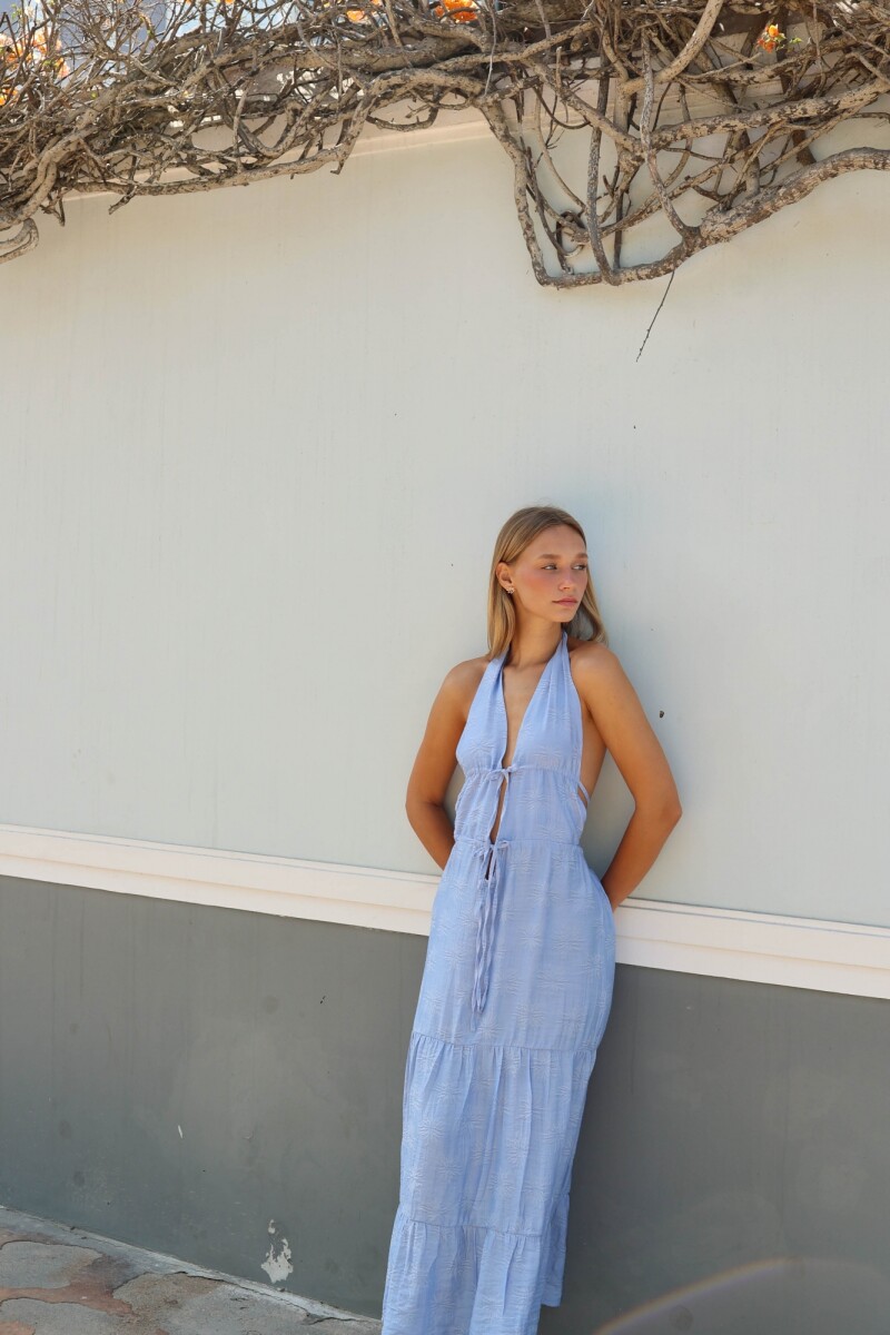 VESTIDO FLORENCIA CELESTE
