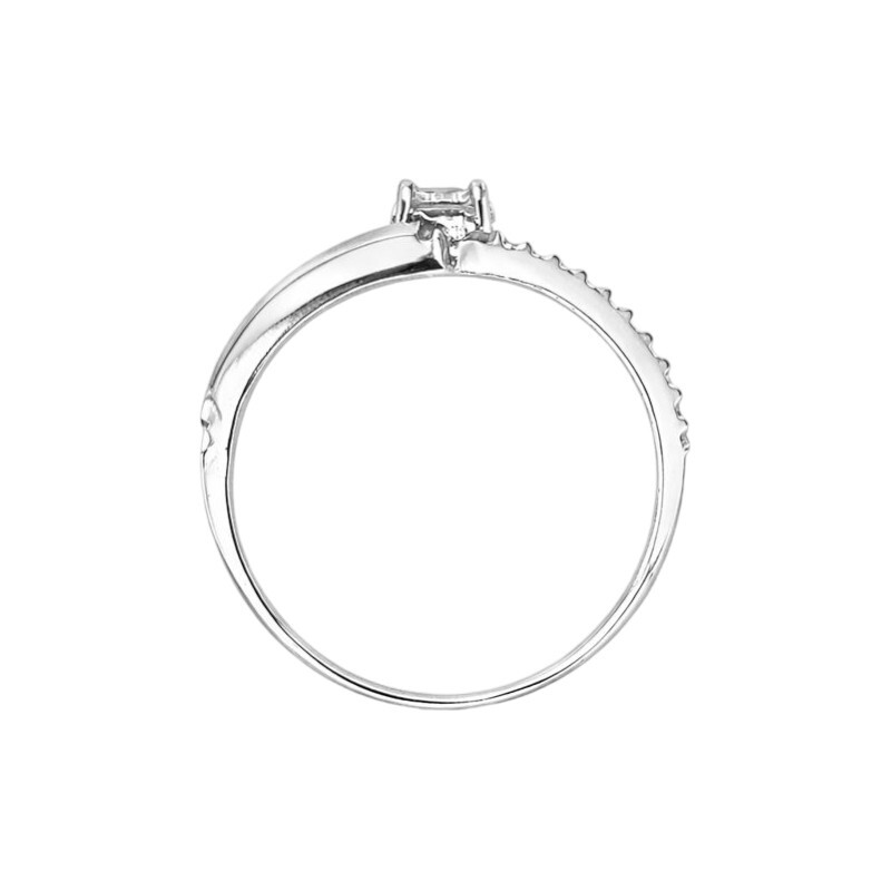 Anillo Halo-Plata y Oro-Piedra Zirconia-AN5251 conpiedra