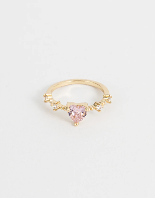 Anillos Chicos Con corazón Anillo Chico Con Corazón - Dorado