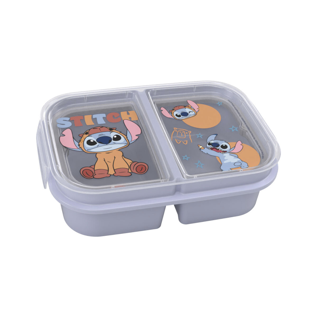 Pote Traba de 2 Divisiones Stitch 510 ml 