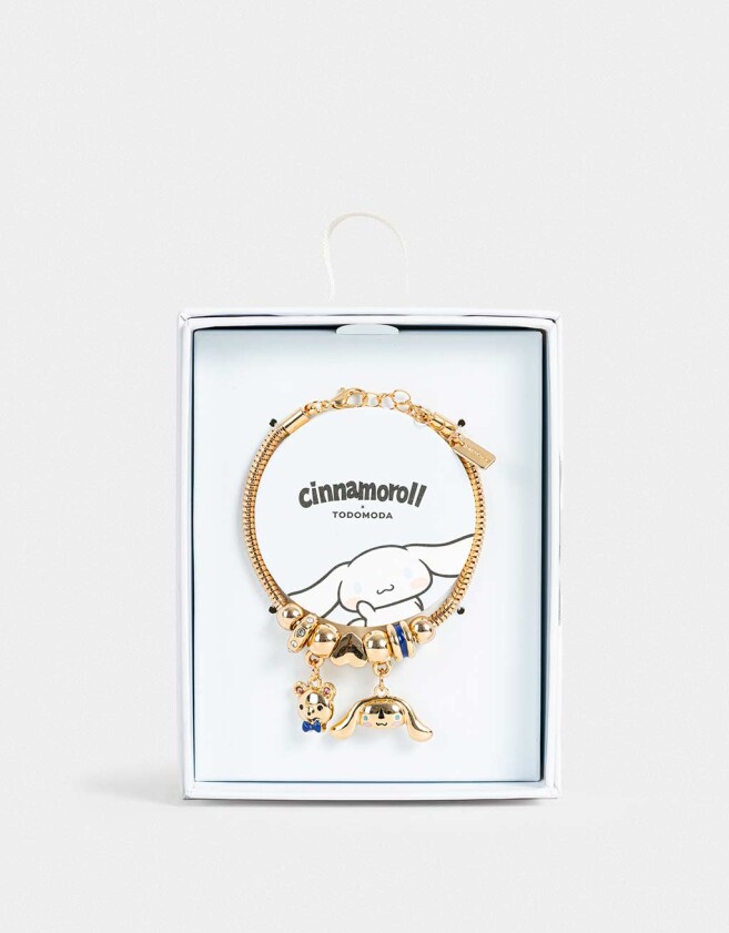 Pulseras Infantiles Licencias Pulsera Flexible Multi Dije Cinnamoroll - Dorado