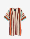 Knitwear Poncho Tejido Rayado - Combinacion Multicolor