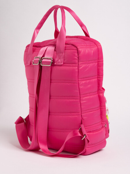 Mochila capitoneada Fucsia