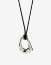 Collares Largos Cordón Collar Largo Metal - Plateado