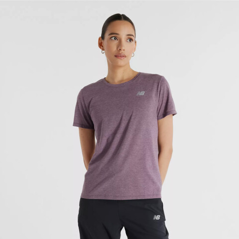 Sport Essentials Heathertech T-Shirt - Mujer Purple