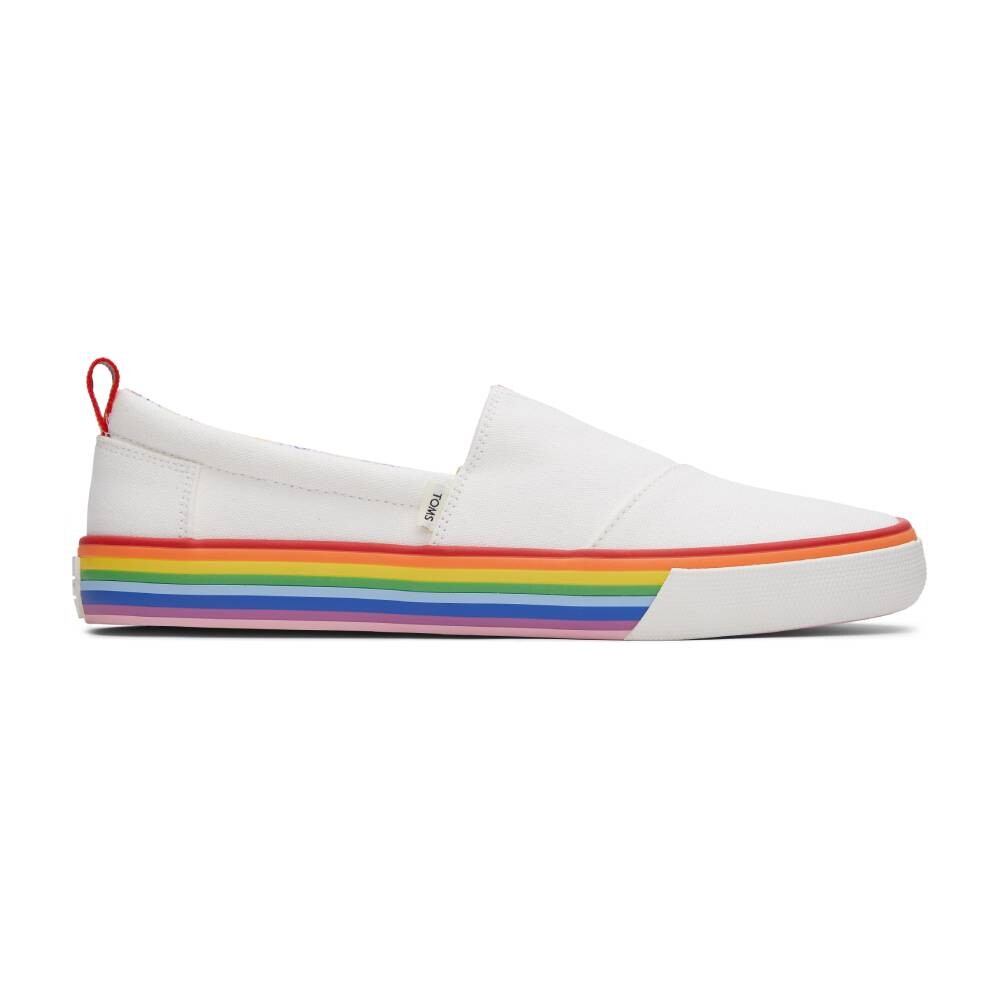 Canvas Rainbow Webbing - Hombre White