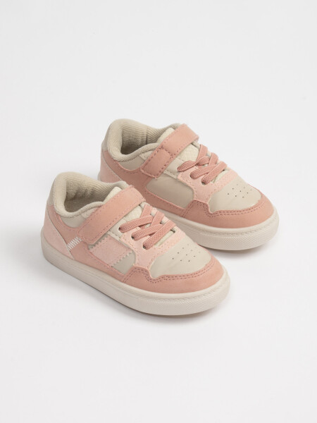 Zapatilla deportiva con velcro Rosa