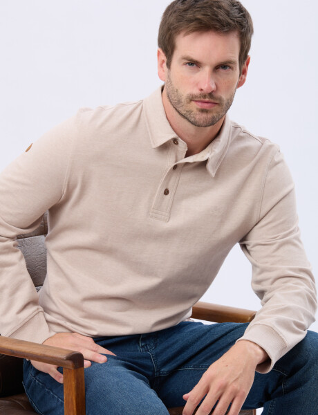 REMERA POLO DE ALGODON Beige