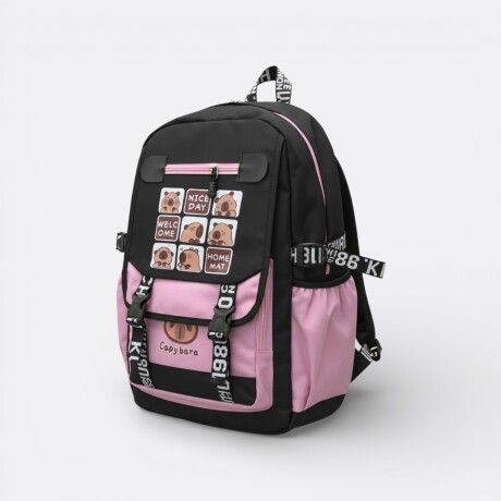 Mochila Escolar Capibara Rosa Modelo 1