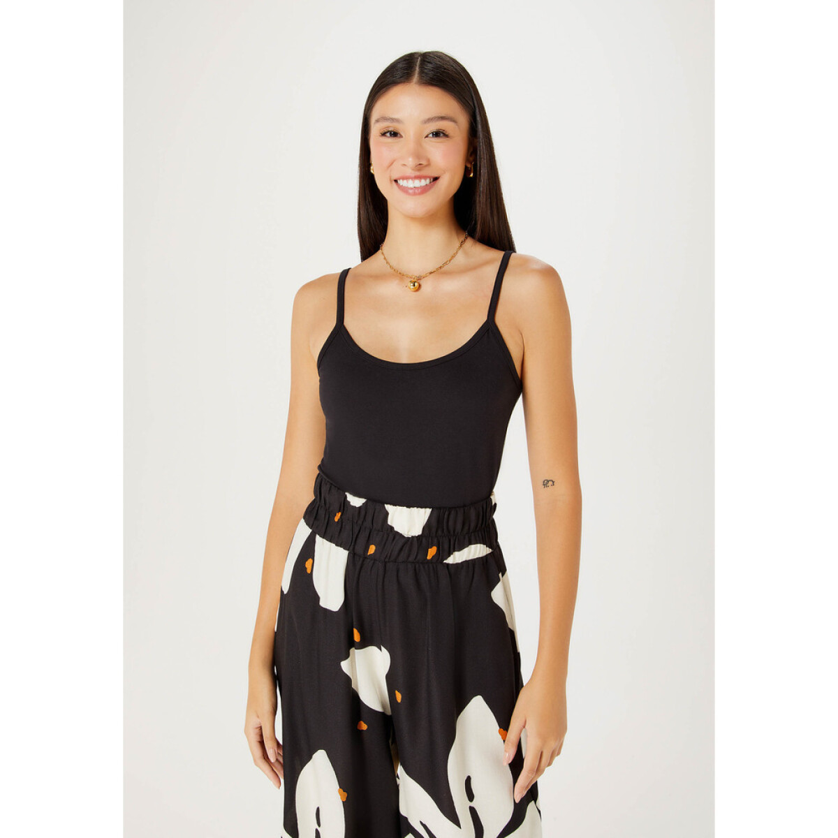 CAMISETA REGATA FEM - NEGRO 