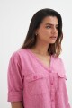 Camisa mangas 3/4 escote en V MORADO