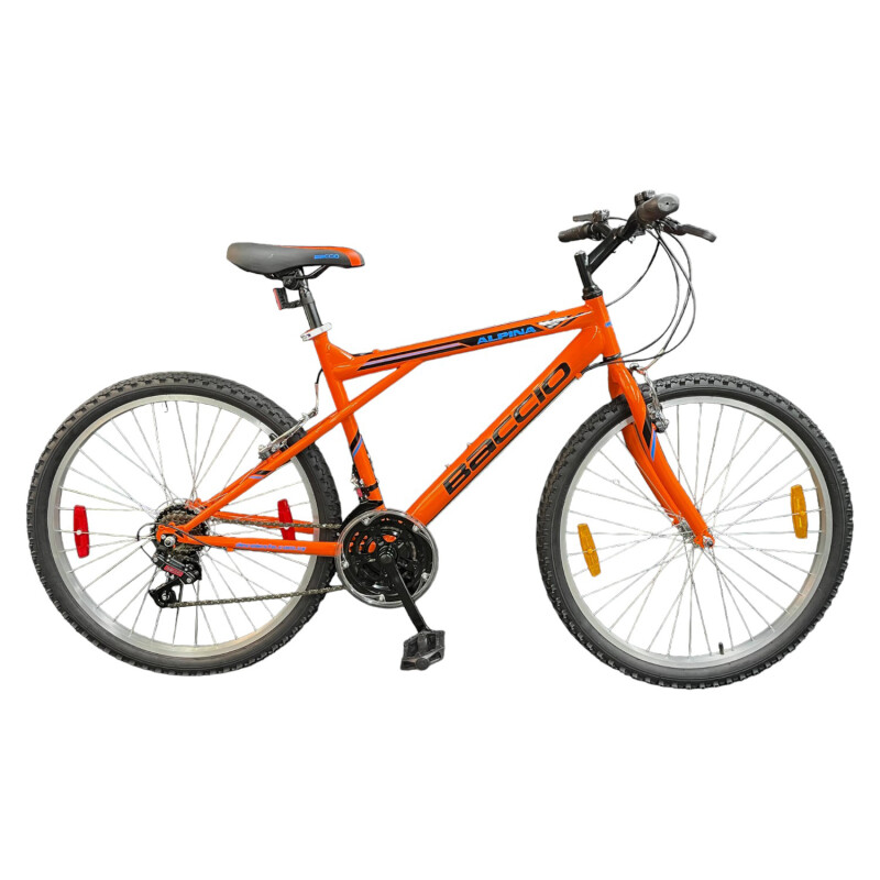 Bicicleta Baccio Alpina Man Montaña rodado 24 con 21 cambios NARANJA