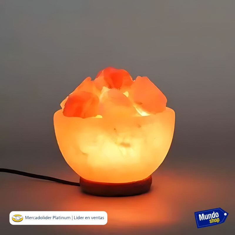 Lampara De Sal Himalaya Fuente De La Abundancia Vasija Blanco