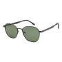 Lentes De Sol Ultralight Redondo De Acero Inoxidable Verde/Ónix