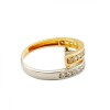 Anillo Cruzado-Oro 18k-Piedra Zirconia-AN9518 conpiedra