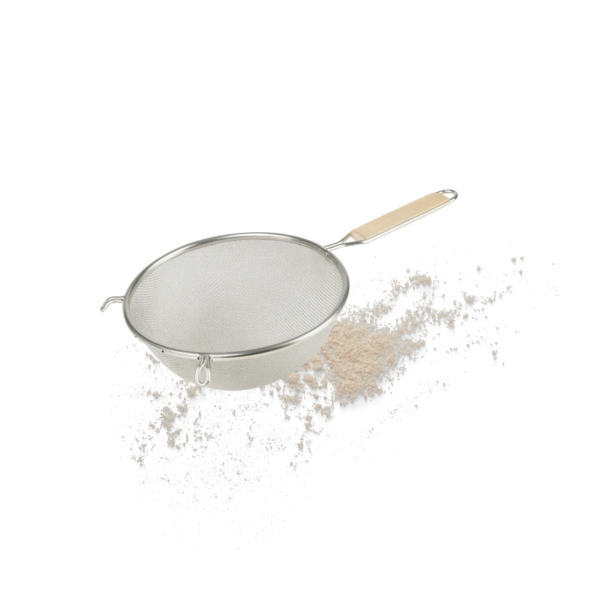 Colador Cernidor Doble Malla de Acero Inoxidable 20 cm 